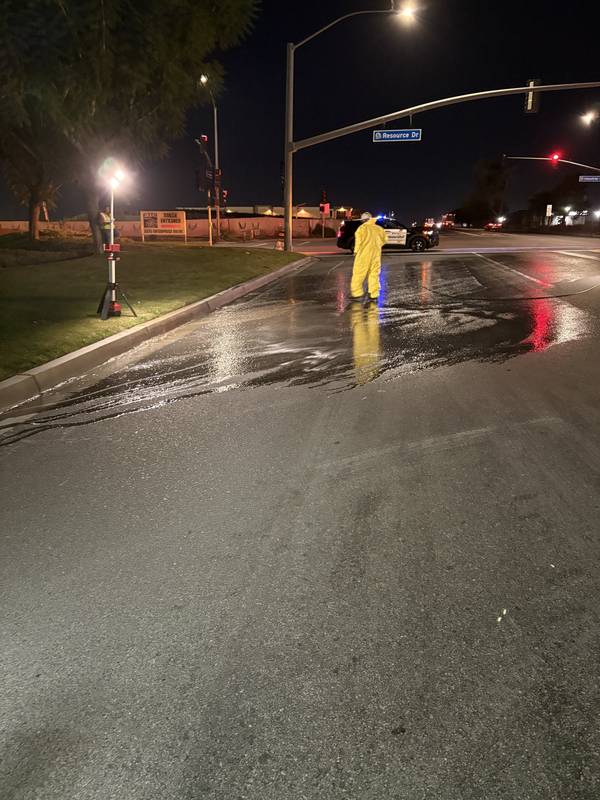 Emergency spill cleanup crew